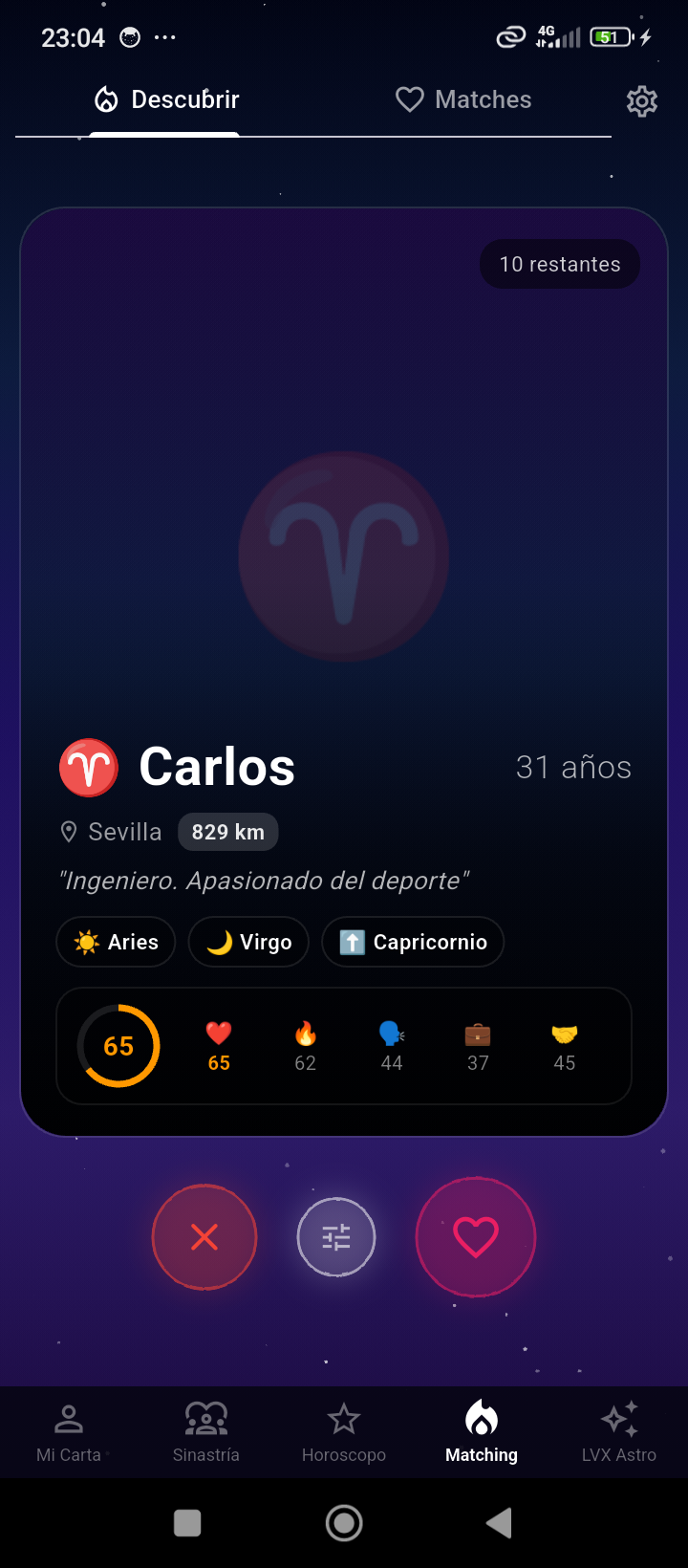 Conexión por afinidad — Astro LVX