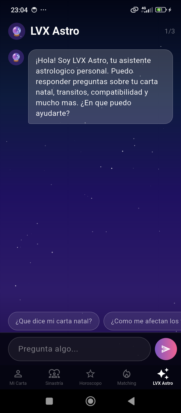 IA astrológica — Astro LVX